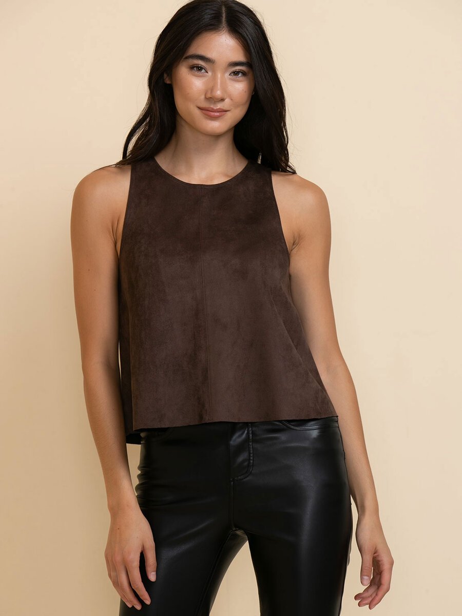 Faux Suede Tank Top