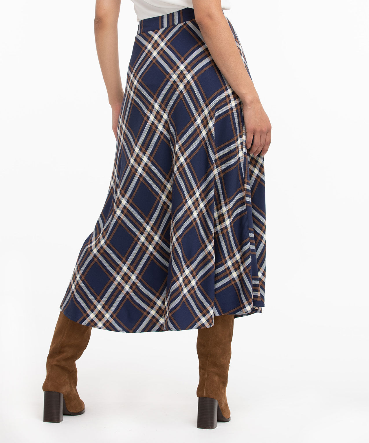 New plaid hotsell midi skirt