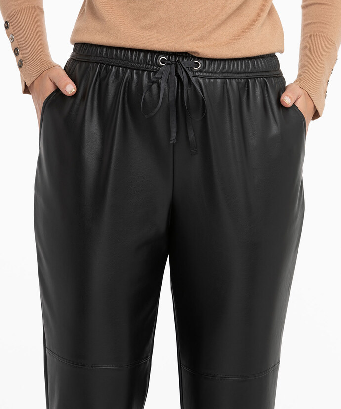 Faux-Leather Jogger Image 2