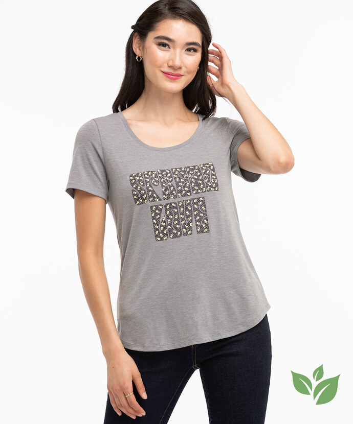 Eco-Friendly Scoop Neck Shirttail Tee Image 1