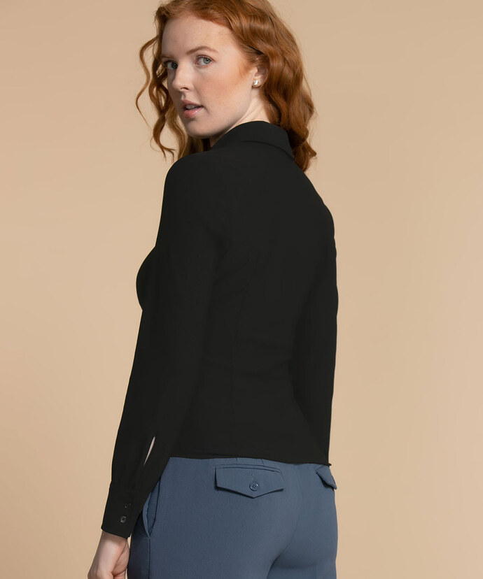 Collared Shirt with Ruched Front Image 4