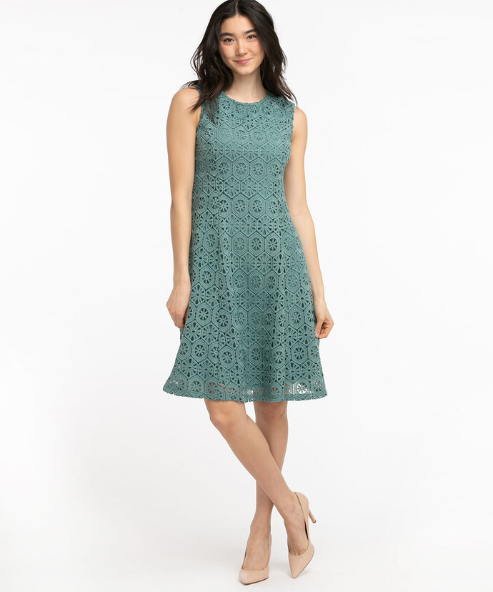 Lace Fit & Flare Dress Image 2
