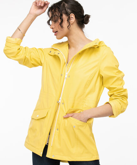 Hooded Rain Jacket, Primrose Yellow Hooded Rain Jacket, Primrose Yellow