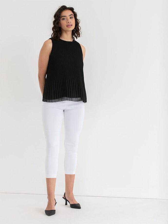 Audrey Skinny Crop Pant in Microtwill Image 4