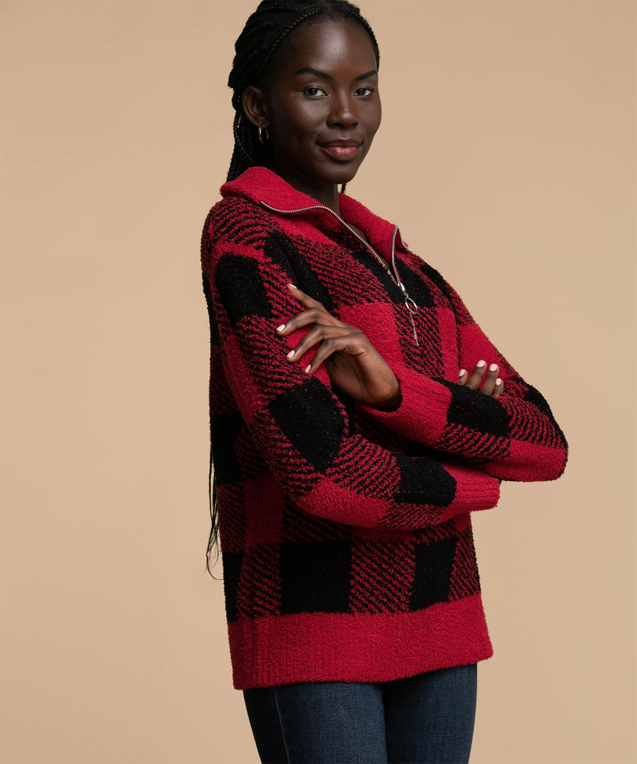 Zip teddy sweater deals