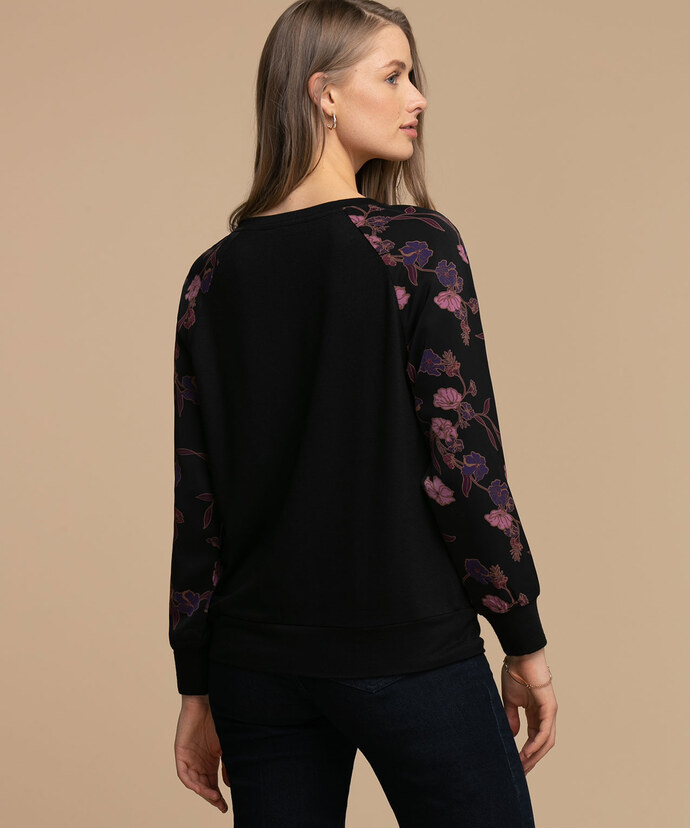 Floral Raglan Sleeve Sweatshirt Image 3