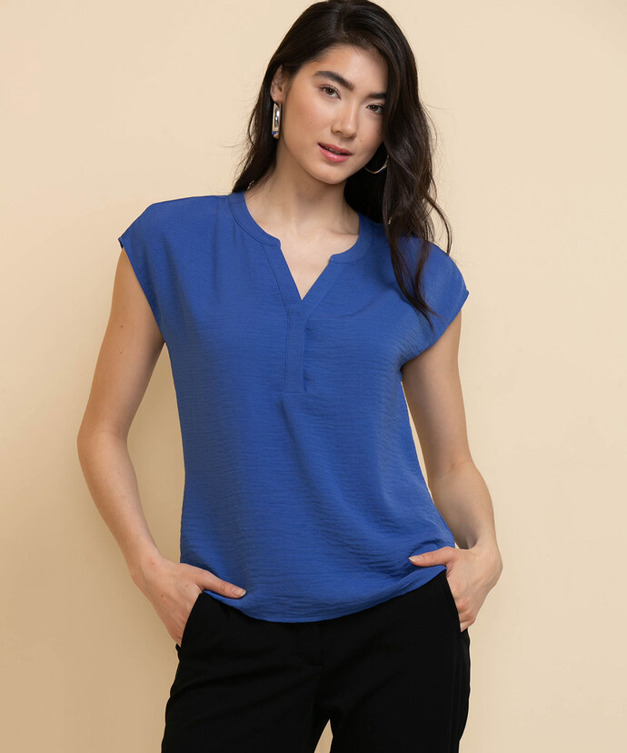 Linny Extend Sleeve Henley Blouse Image 2