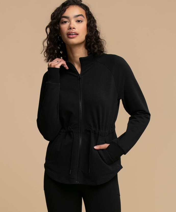 French Terry Zip Front Jacket Image 5