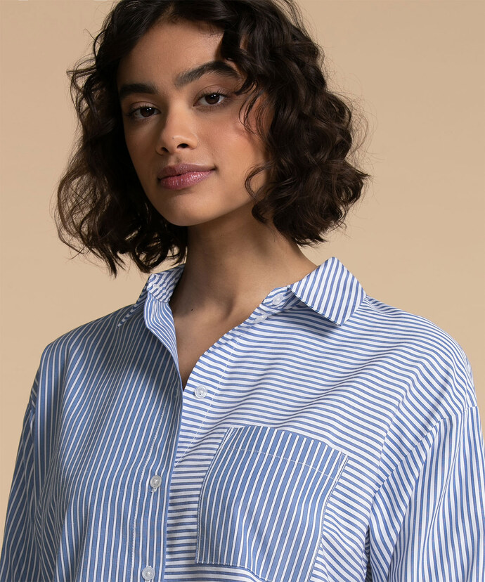 Striped Button Front Shirt Image 2