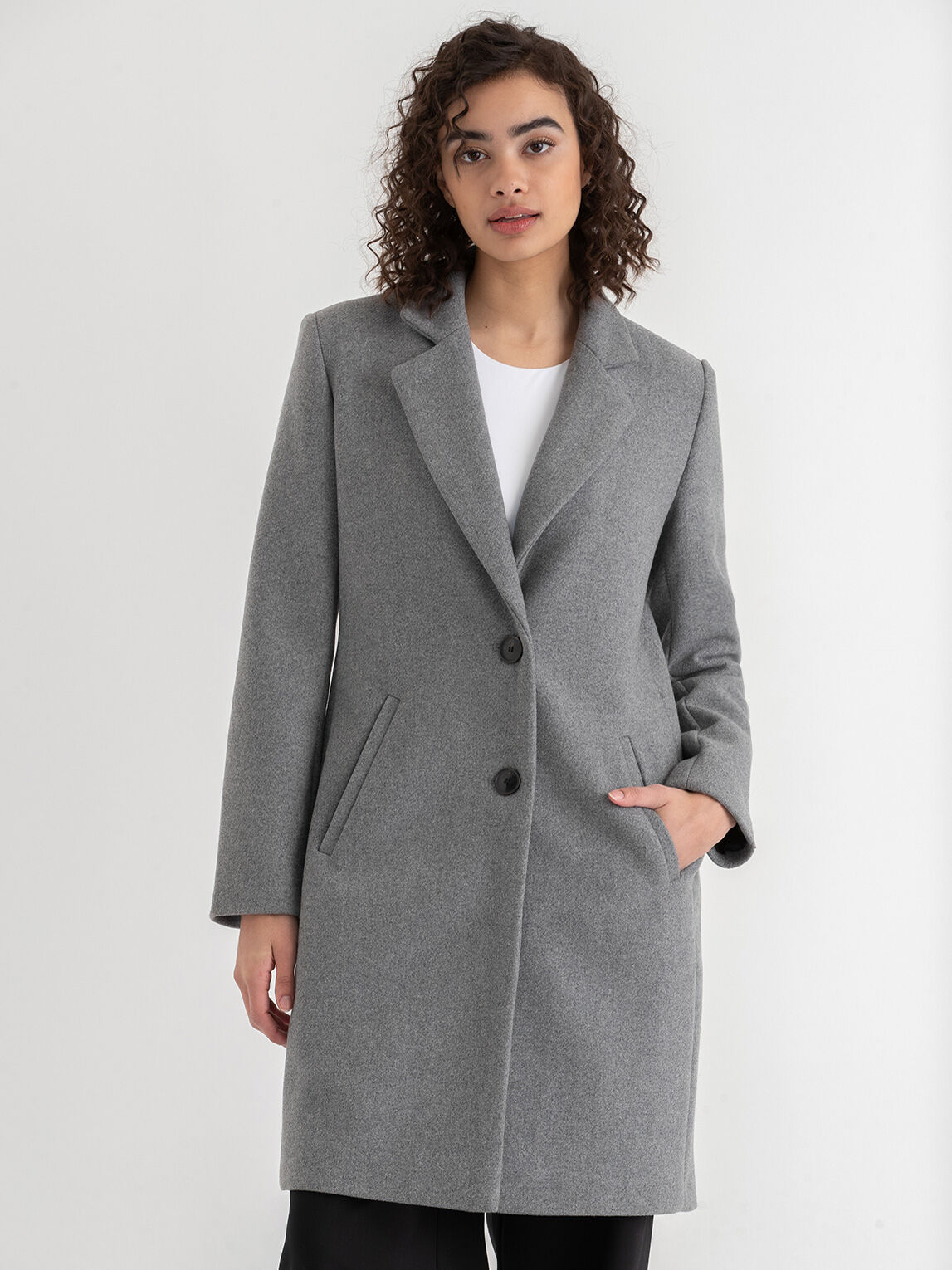 Wool blend topcoat shop