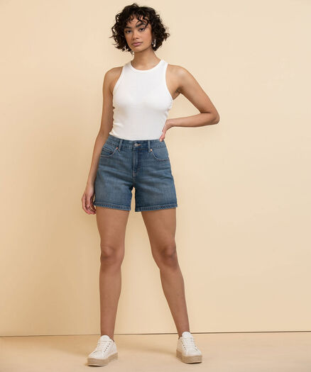 Mid-Length Jean Shorts, Stargazer Mid-Length Jean Shorts, Stargazer