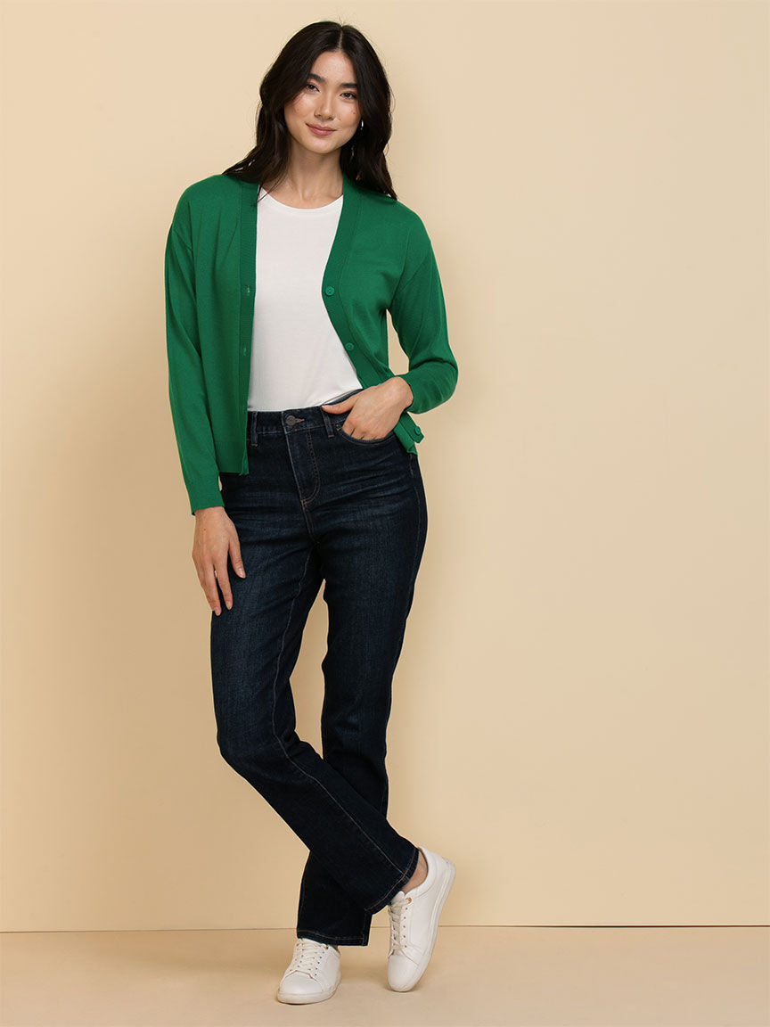 Button Up Cashmere Blend Cardigan Sweater Rickis