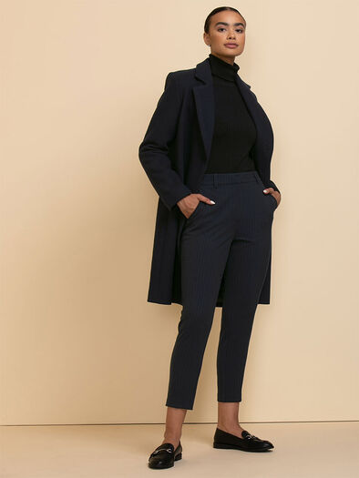 Parker Slim Leg Pant in Luxe Tailored, Salute Pinstripe