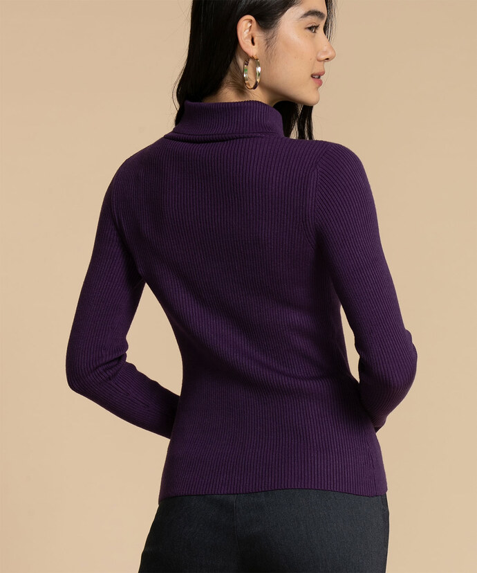 Turtle Neck Cut Out Sweater Image 3