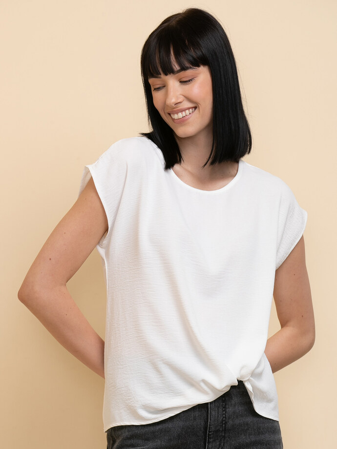 Short Sleeve Twist Front Blouse by Ripe Image 2