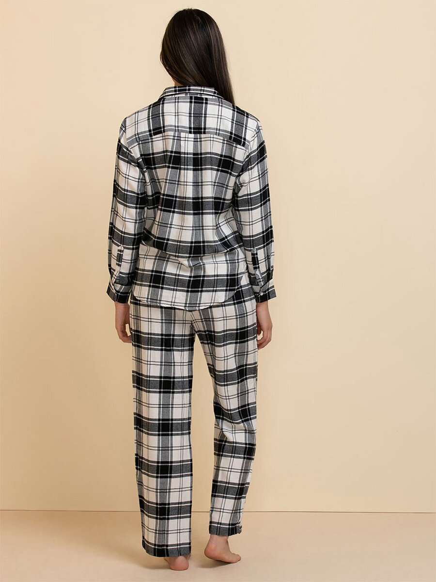 Flannel Pajama Top & Pant Set