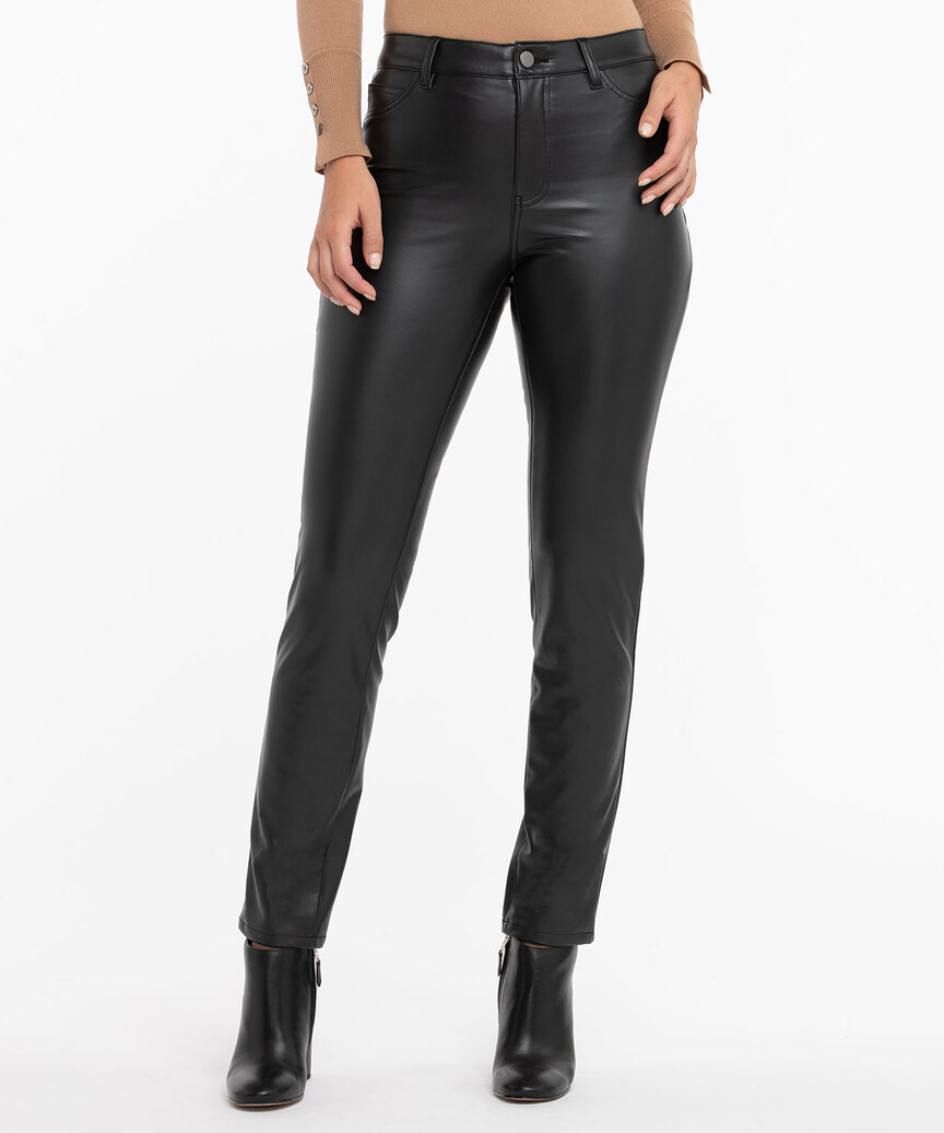 Soft faux-leather straight-leg pant, Icône, Shop Women%u2019s Straight Leg  Pants Online In Canada