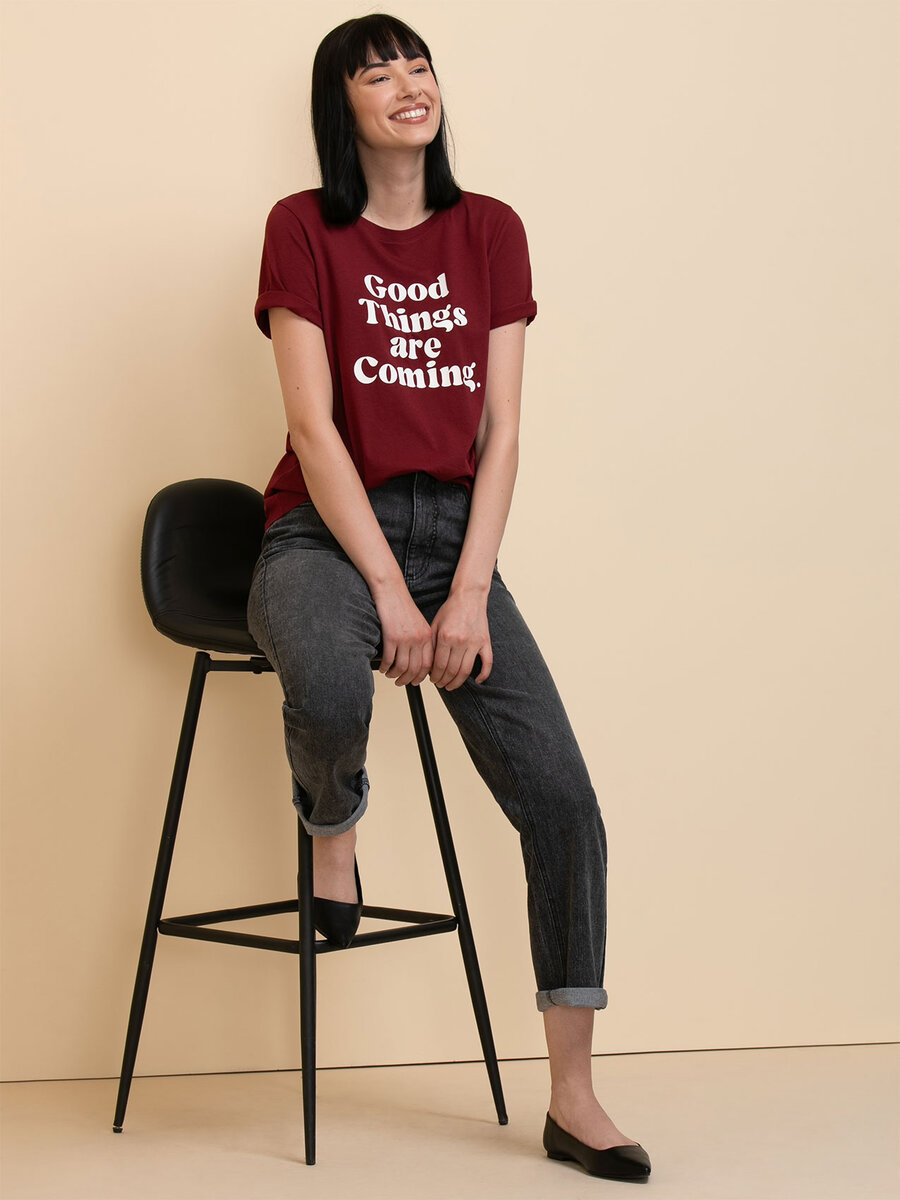 Short Sleeved Crew Neck Relaxed Tee