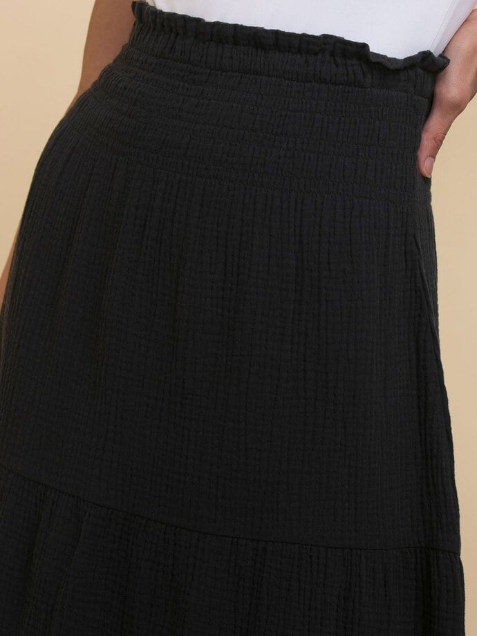 Tiered Crinkle Cotton Skirt Image 2