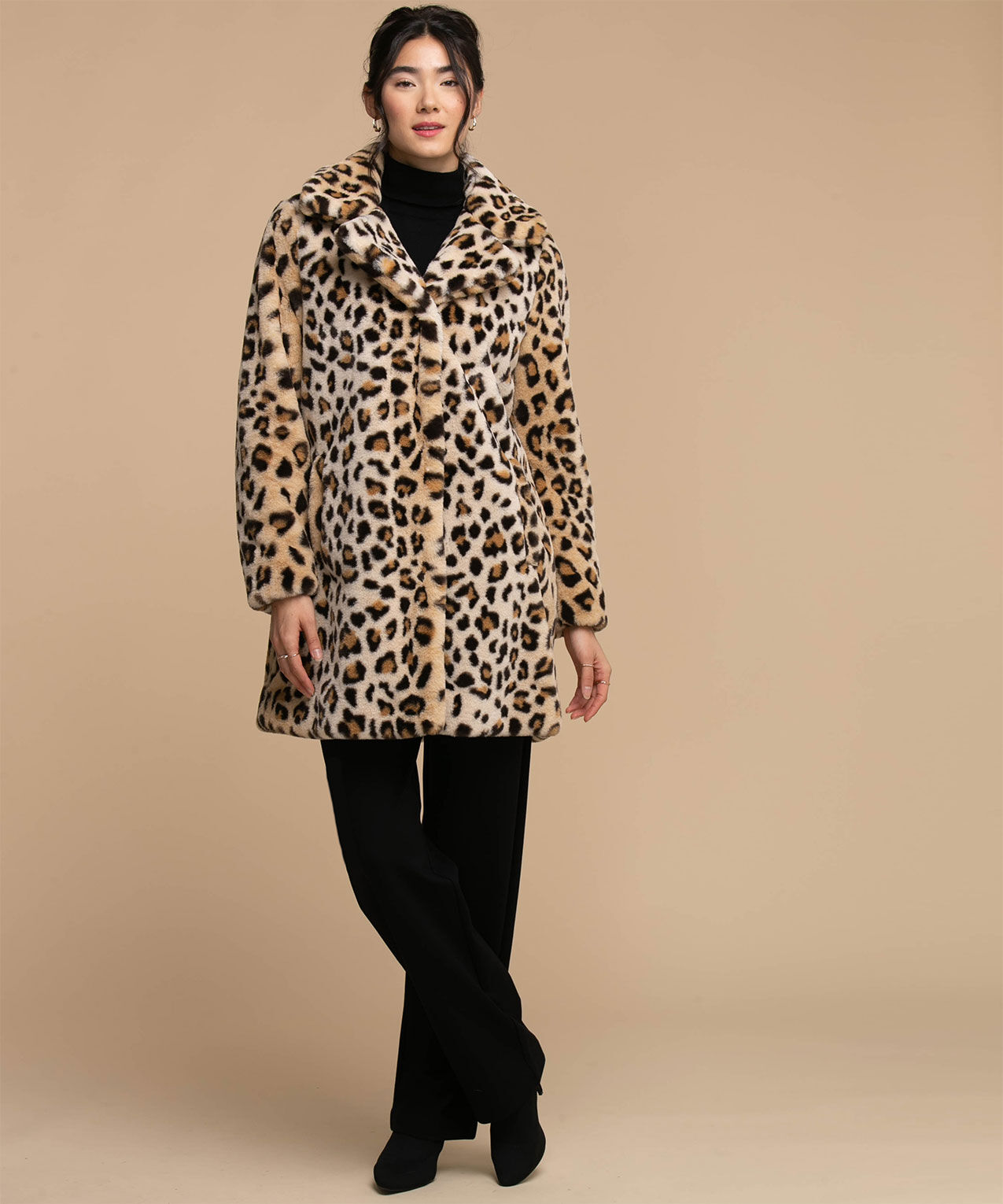 Animal print winter coats shop