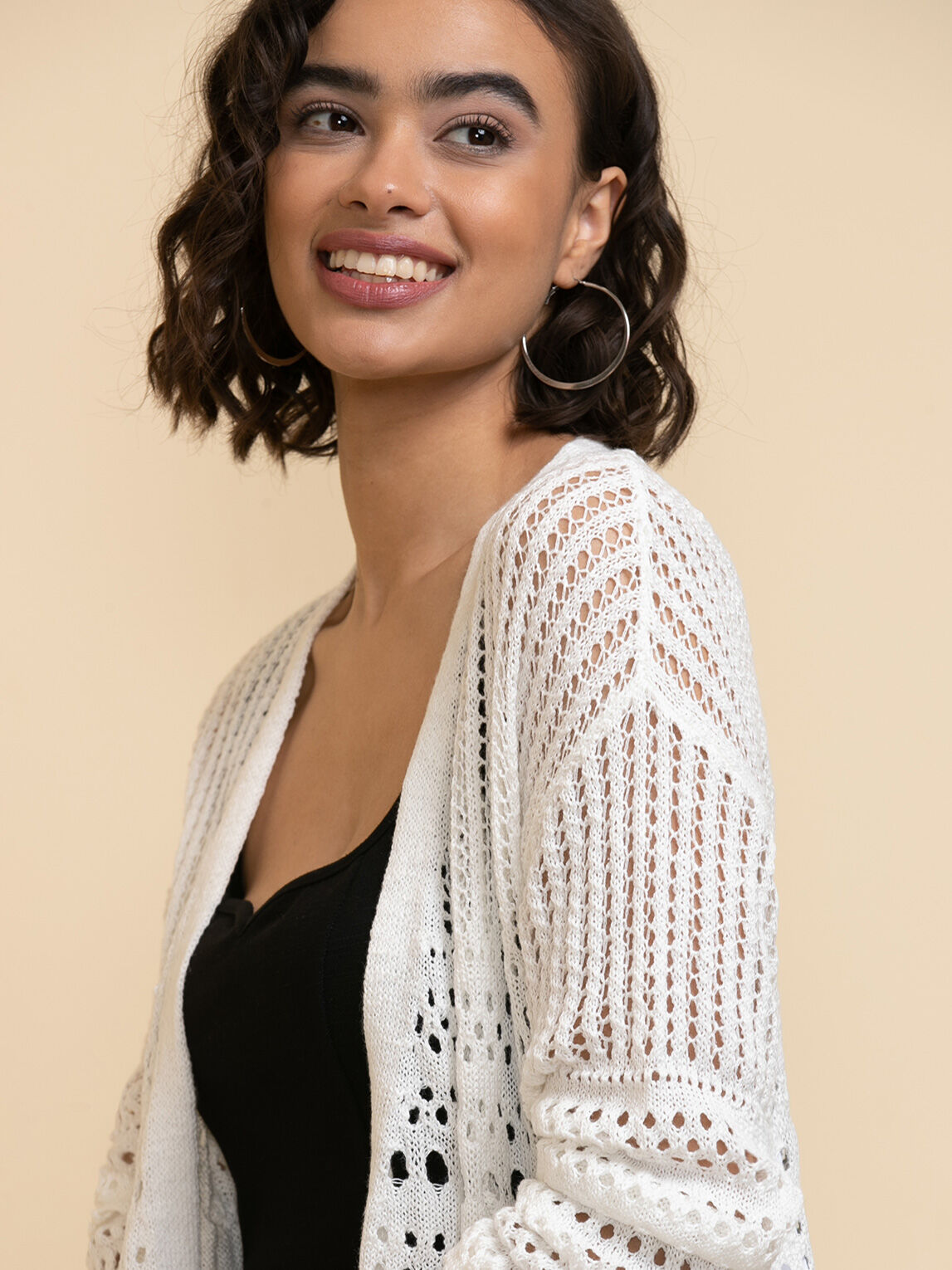 Pointelle cheap duster cardigan