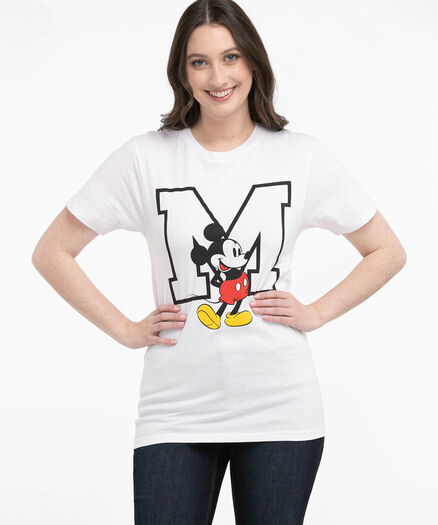 M is for Mickey Graphic Tee, White/M for Mickey