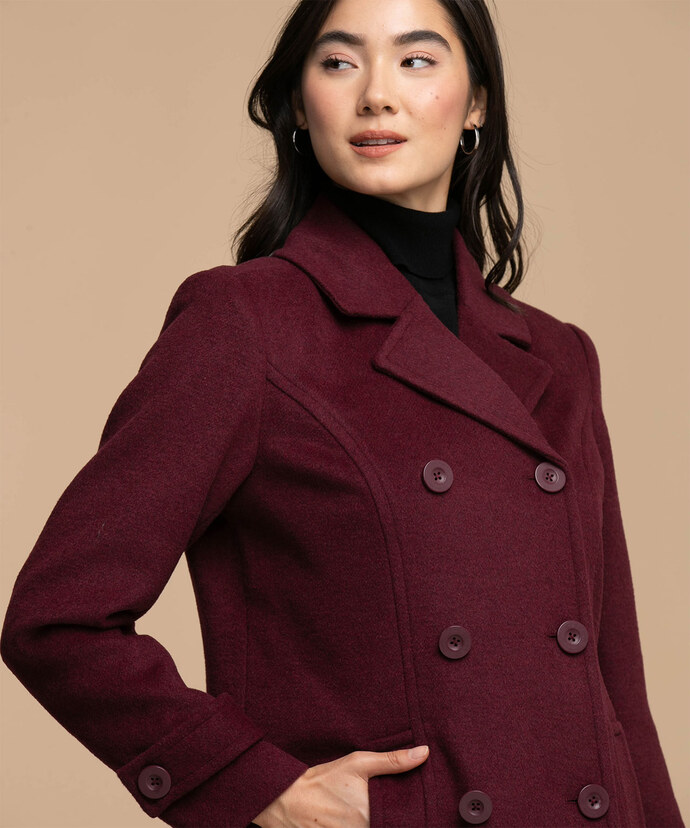 Double Breasted Wool Blend Coat Image 4