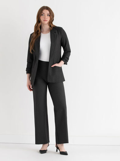Paulie Trouser in Luxe Ponte, Charcoal Paulie Trouser in Luxe Ponte, Charcoal