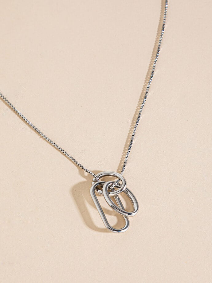 Short Chain-Link Charm Necklace Image 3