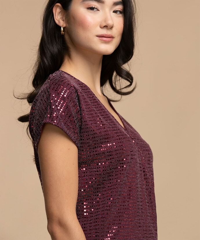 Sequined Wrap Top Image 1
