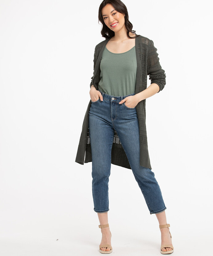 Pointelle Duster Cardigan Image 2
