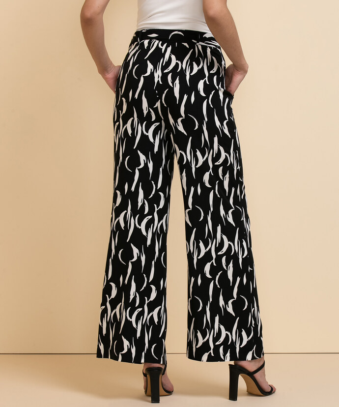 High-Waisted Wide-Leg Belted Pant Image 6