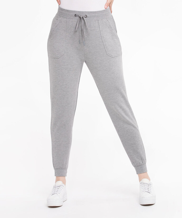 Fleece Drawstring Jogger with Patch Pockets Image 1