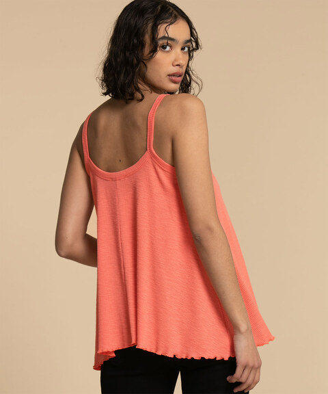 Strappy Top with Scalloped Hem