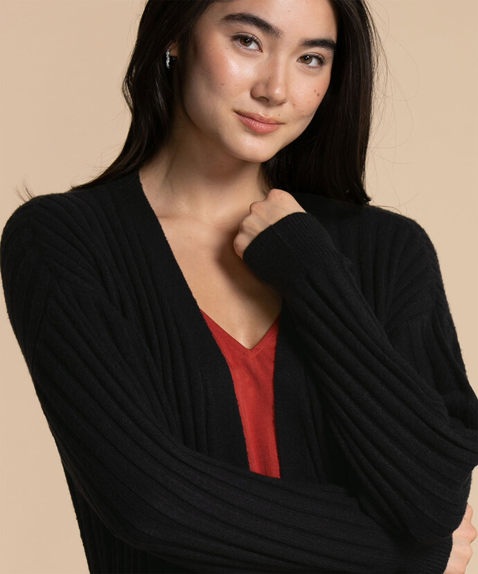 Femme by Design Ribbed Duster Cardigan Image 5