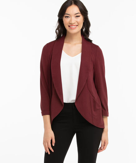 Terry Shawl Collar Cover-Up, Windsor Wine