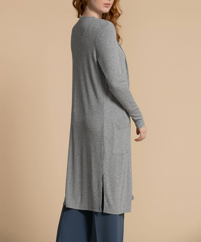 Open Ribbed Duster Cardigan Image 4