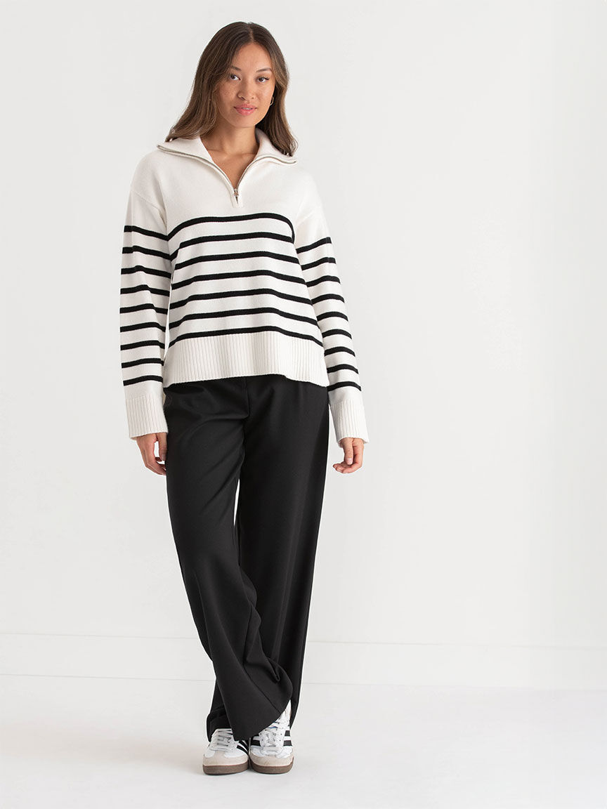 White black sweater on sale
