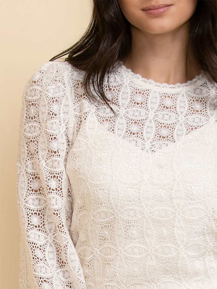 Puff Sleeve Lace Blouse Image 4