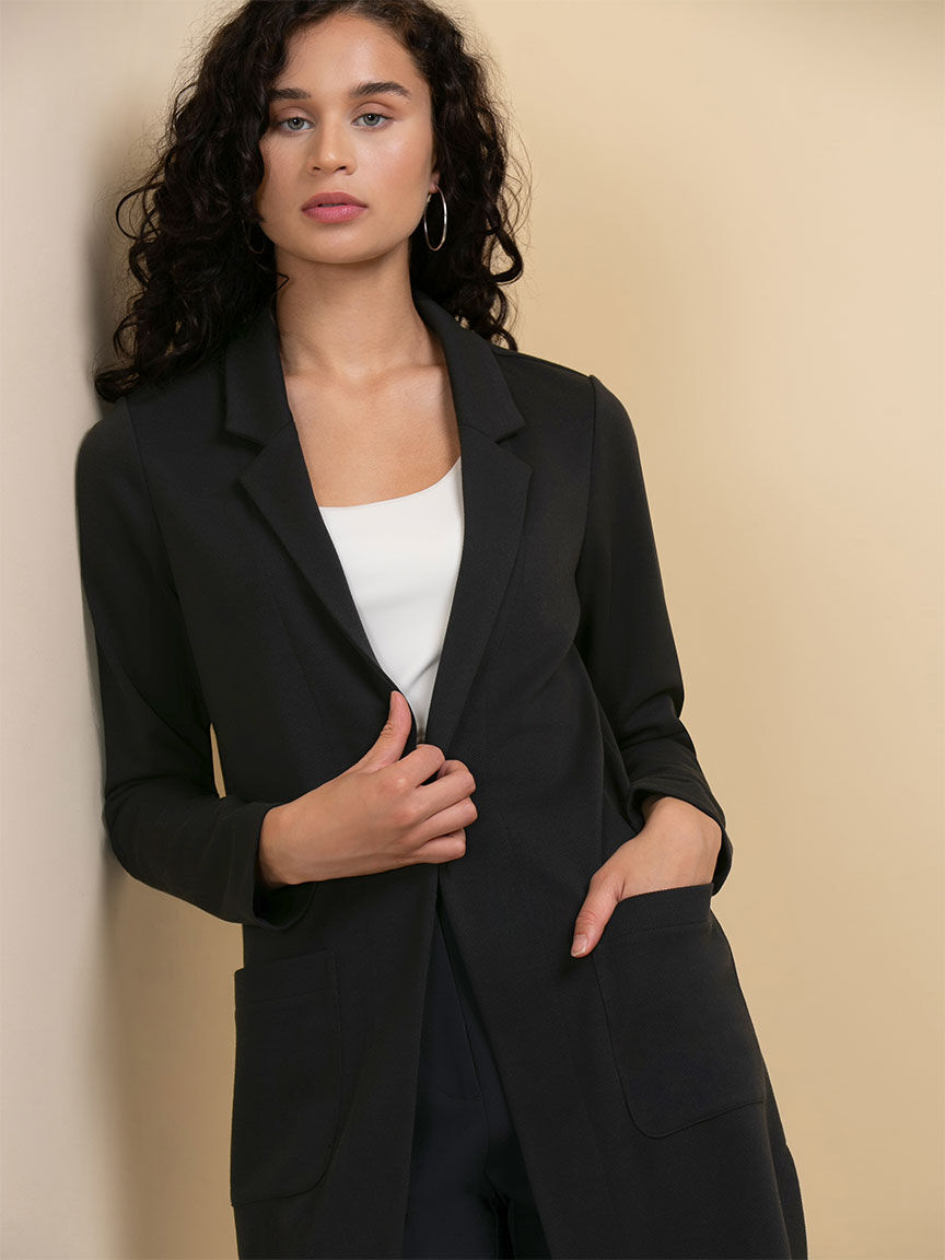 Longline black blazer womens on sale