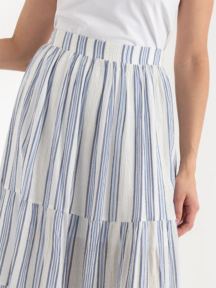 Tiered Stripe Skirt Image 3