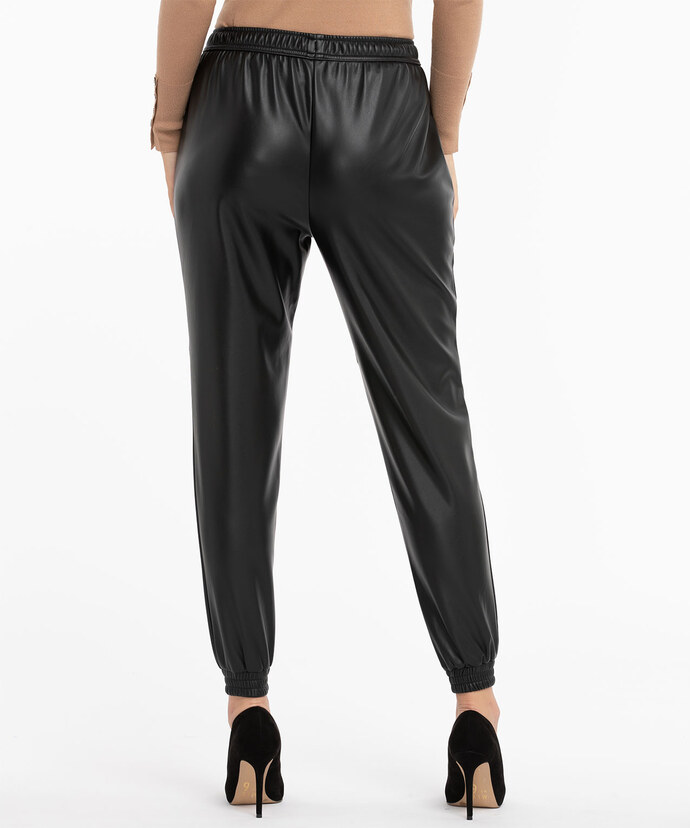Faux-Leather Jogger Image 3