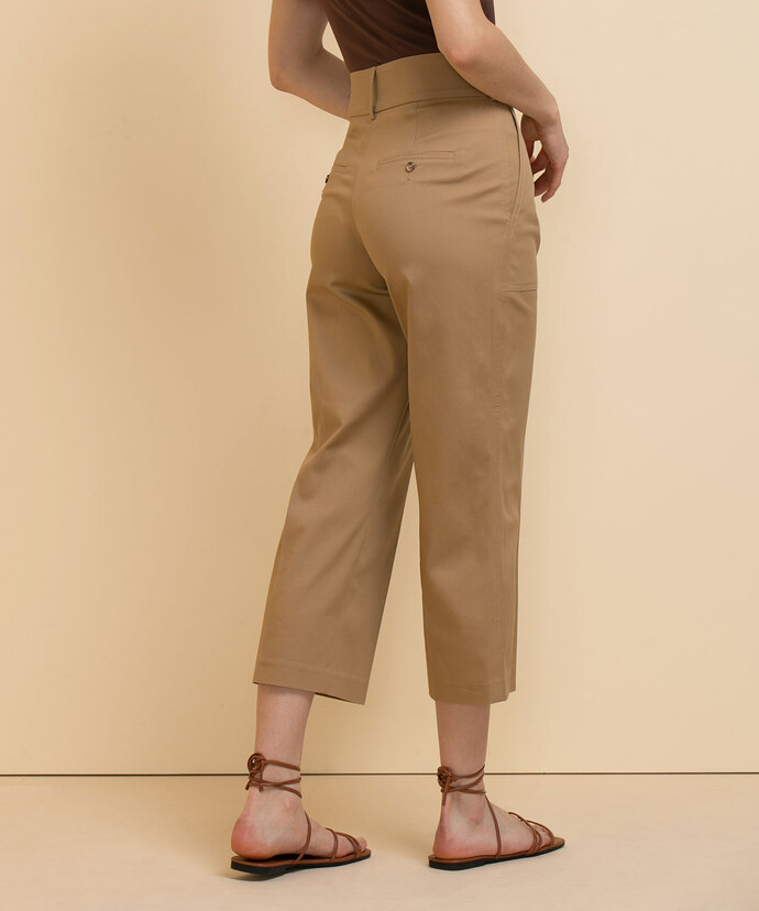 Cotton-Blend Cropped Trouser Image 2