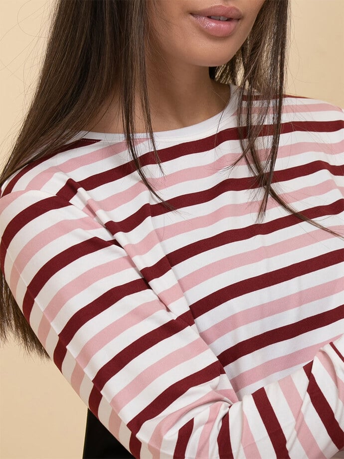 Long Sleeve Striped Pajama Set Image 2