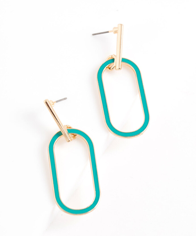 Square Oval Drop Earring Image 1