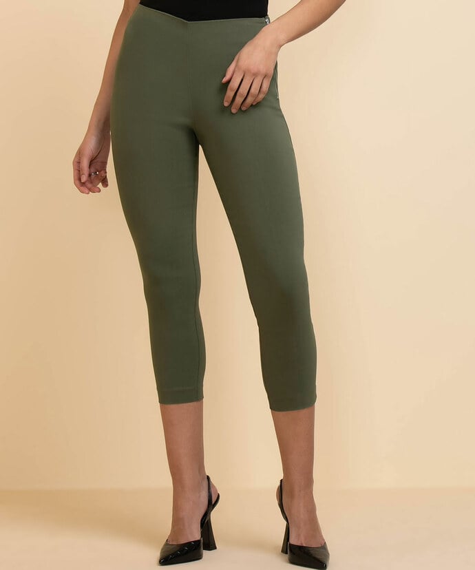 Audrey Skinny Crop Pant with Side Zip Image 3