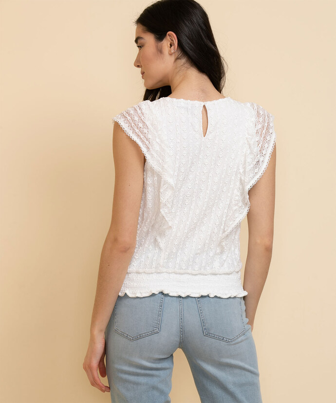 Lace Top with Ruffle Detail Image 4