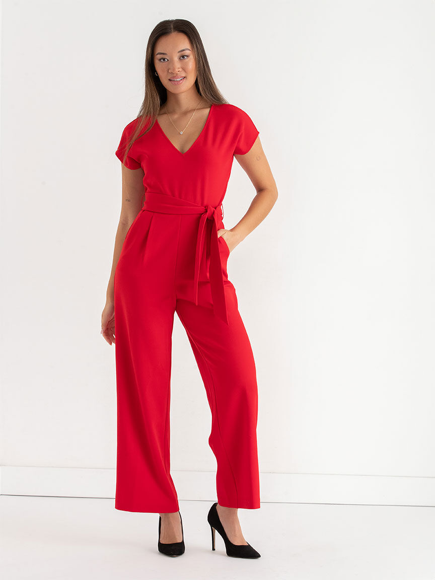 Venus Wide Leg Jumpsuit in Iconic Crepe Rickis