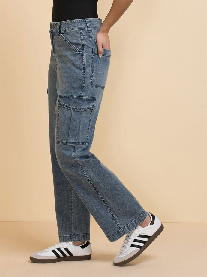 Lucy Loose Straight Cargo Jeans Image 6