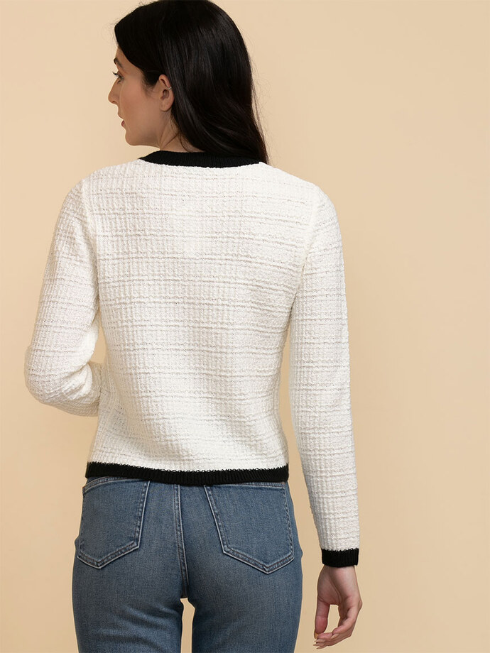 Jewel Button Lady Jacket Sweater Image 5